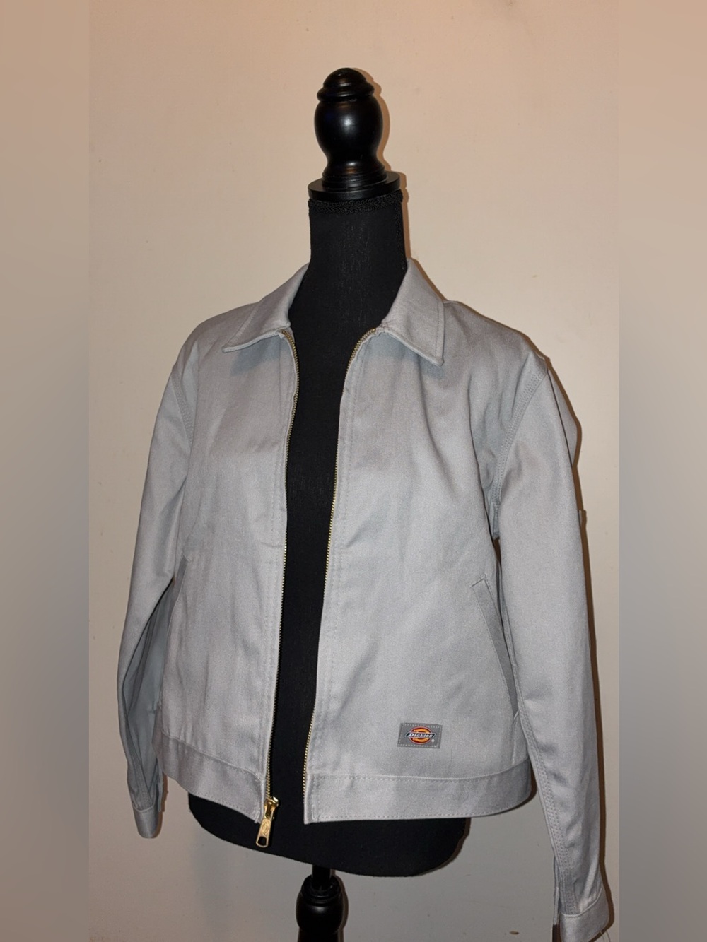 Dickies Light Gray Zip-Front Shirt Jacket